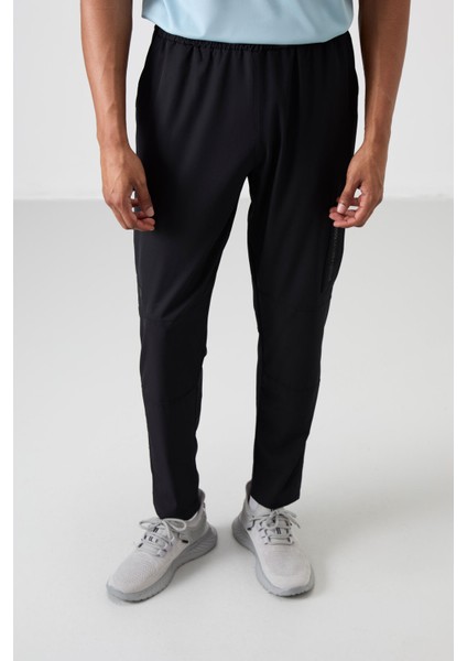 Siyah Polyester İnce Yumuşak Comfort Fit Erkek Eşofman Alt - 82120 fırsatları