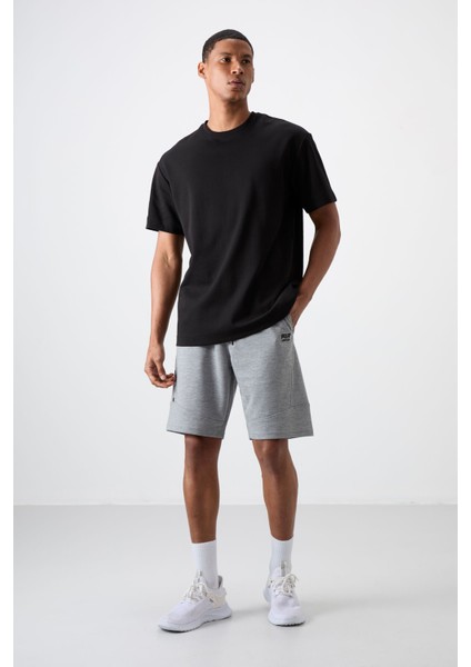 Amos Gri Melanj Baskılı Erkek Şort - 81246 fiyatları