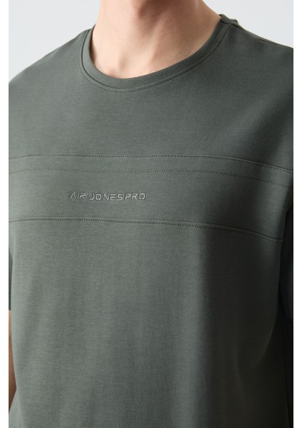 Haki Pamuklu Kalın Yumuşak Dokulu Oversize Fit Basic Erkek Eşofman Takım - 85261 modelleri