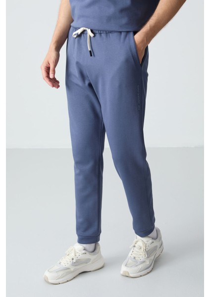 Petrol Pamuklu Kalın Yumuşak Dokulu Oversize Fit Basic Erkek Eşofman Takım - 85261 fırsatları