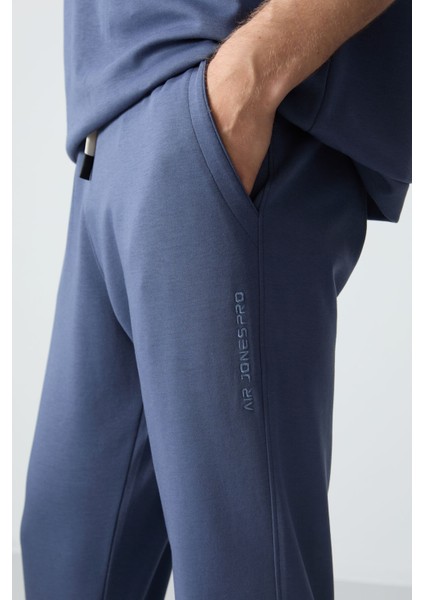 Petrol Pamuklu Kalın Yumuşak Dokulu Oversize Fit Basic Erkek Eşofman Takım - 85261 indirimleri