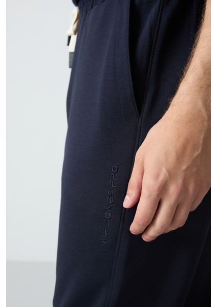 Lacivert Pamuklu Kalın Yumuşak Dokulu Oversize Fit Basic Erkek Eşofman Takım - 85261 fırsatları