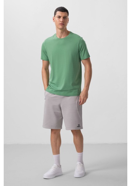 Pastel Yeşil Erkek Basic Kısa Kol Standart Kalıp O Yaka T-shirt - 87911 fiyatları