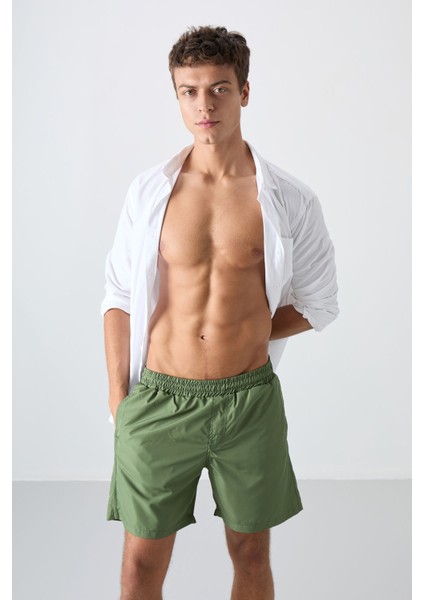 Haki Hızlı Kuruyan Standart Fit Erkek Deniz Şortu - 81237 modelleri