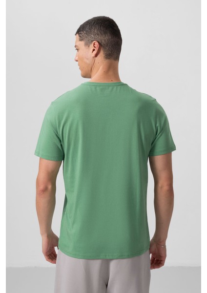 Pastel Yeşil Erkek Basic Kısa Kol Standart Kalıp O Yaka T-shirt - 87911 indirimleri