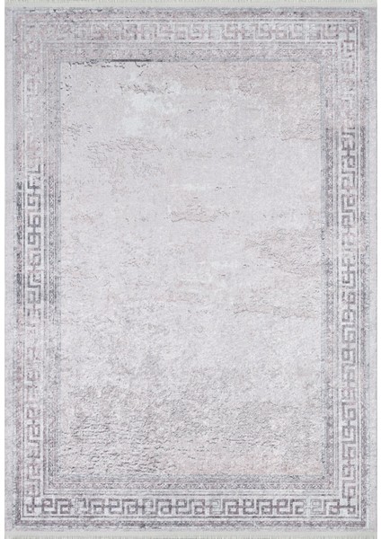 Gunturu Pembe Çerçeveli Etnik Modern Desenli Makinada Yıkanabilir Hav Toz Vermez Leke Tutmayan Kaymaz Taban Dijital Makine Baskı Salon Yolluk Mutfak Halı