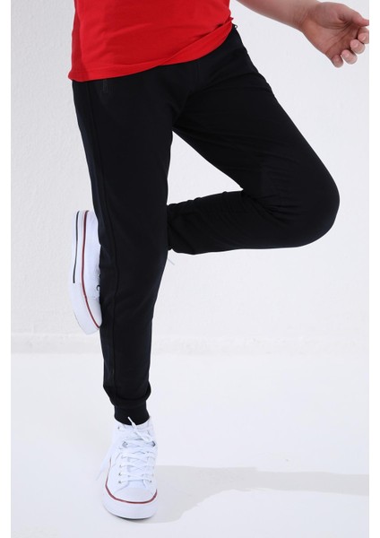 Lacivert Fermuarlı Standart Fit İnce Erkek Çocuk Eşofman Alt - 64042 fırsatları