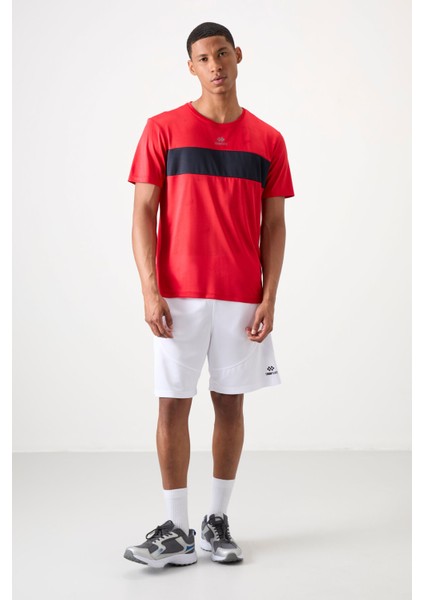 Kırmızı Polyester Nefes Alan Jakarlı İnce Esnek Standart Fit Erkek Performans T-Shirt - 88398 fiyatları