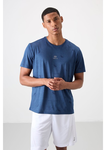 Tommy Life Parlament Polyester Nefes Alan Jakarlı Ince Esnek Standart Fit Erkek Performans T-Shirt - 88397