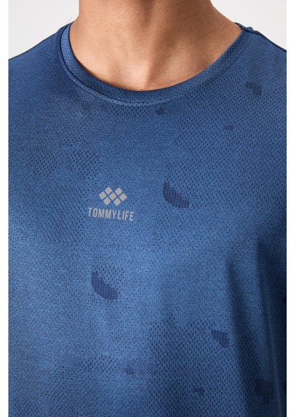 Tommy Life Parlament Polyester Nefes Alan Jakarlı Ince Esnek Standart Fit Erkek Performans T-Shirt - 88397 modelleri