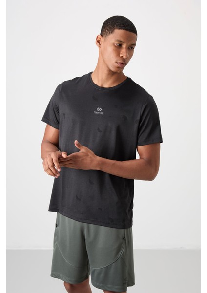 Tommy Life Siyah Polyester Nefes Alan Jakarlı Ince Esnek Standart Fit Erkek Performans T-Shirt - 88397 fırsatları