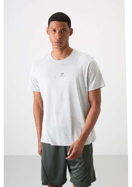 Taş Polyester Nefes Alan Jakarlı İnce Esnek Standart Fit Erkek Performans T-Shirt - 88397 fırsatları