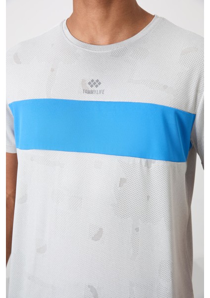 Taş Polyester Nefes Alan Jakarlı İnce Esnek Standart Fit Erkek Performans T-Shirt - 88398 modelleri