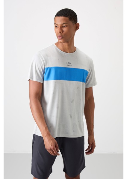 Taş Polyester Nefes Alan Jakarlı İnce Esnek Standart Fit Erkek Performans T-Shirt - 88398 fırsatları