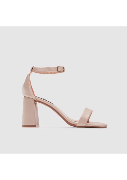 Kadın Abiye Ayakkabı [060122], Bej Saten, 36