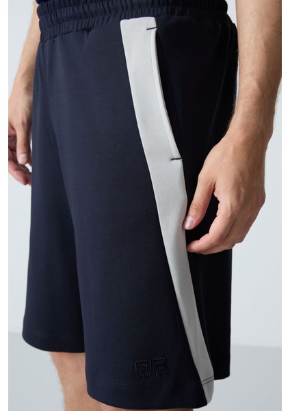 Lacivert Pamuklu Kalın Yumuşak Dokulu Standart Fit Basic Erkek Şort - 81280 modelleri