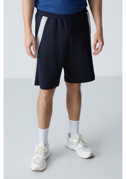 Lacivert Pamuklu Kalın Yumuşak Dokulu Standart Fit Basic Erkek Şort - 81280 fırsatları