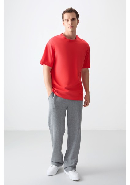 Fiesta %100 Pamuk Kalın Yumuşak Dokulu Oversize Fit Basic Erkek T-Shirt - 88353 fiyatları