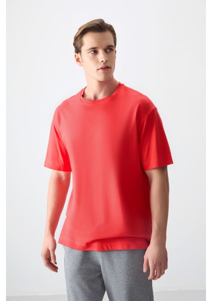 Fiesta %100 Pamuk Kalın Yumuşak Dokulu Oversize Fit Basic Erkek T-Shirt - 88353 modelleri