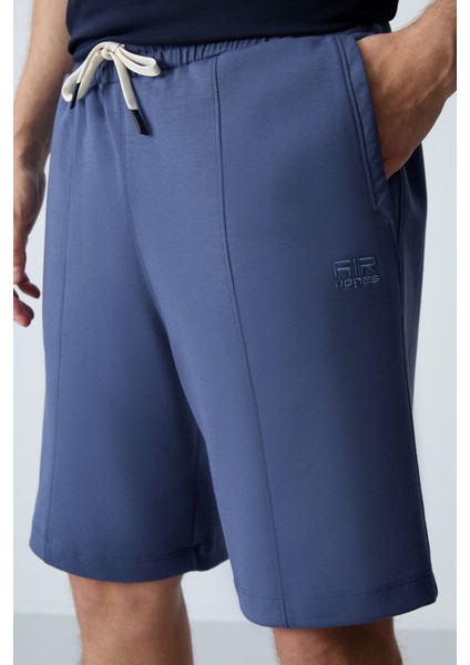 Petrol Pamuklu Kalın Yumuşak Dokulu Standart Fit Basic Erkek Şort - 81277 modelleri