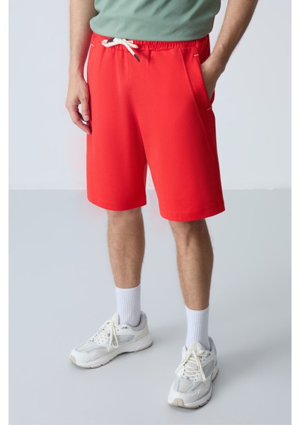Fiesta Pamuklu Kalın Yumuşak Dokulu Standart Fit Basic Erkek Şort - 81278