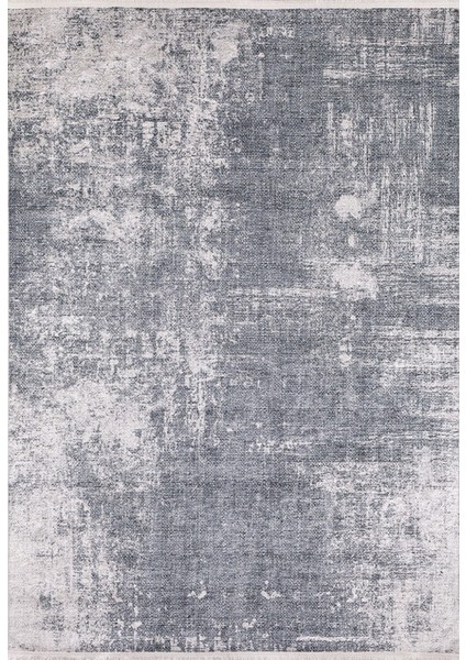 Vladikavkaz Gri Modern Etnik Desenli Makinada Yıkanabilir Hav Toz Vermez Leke Tutmayan Kaymaz Taban Dijital Makine Baskı Salon Yolluk Mutfak Halı