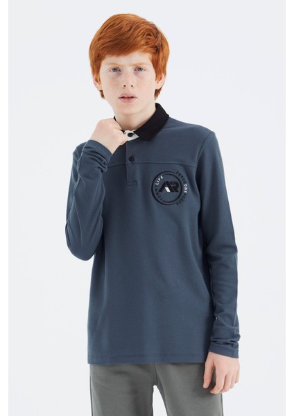 Orman Yeşili Polo Yaka Erkek Çocuk T-Shirt - 11172