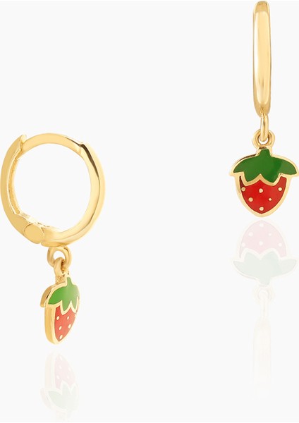 Strawberry Halka Sallantılı Çocuk Küpesi
