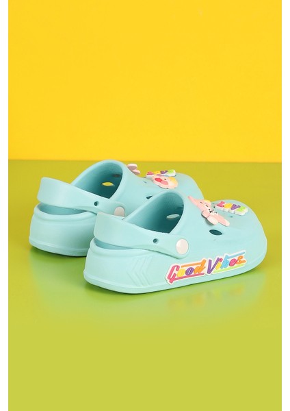 Love Su Yeşili Ayıcık Figürlü Kalın Ultra Lüks Yumuşak Eva Taban Kız Çocuk Terlik - Sandalet fiyatları