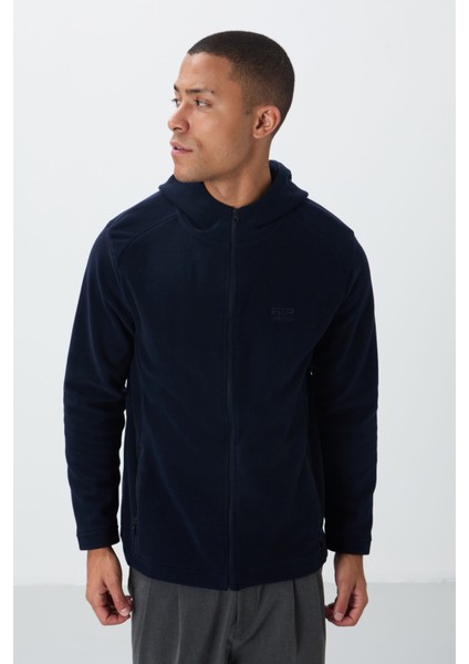 Connell Lacivert Rahat Kalıp Polar Erkek Sweatshirt - 88313 fırsatları