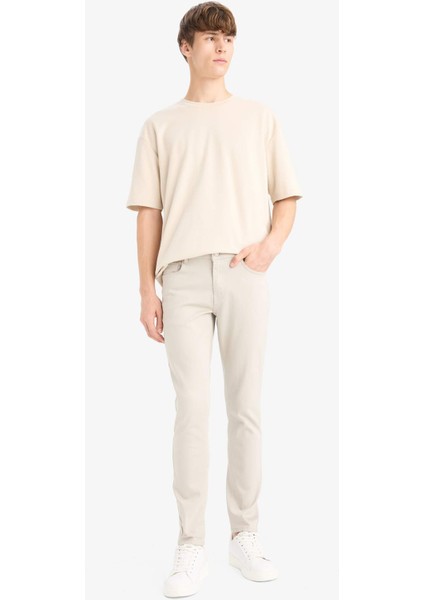 %100 Pamuk Pedro Slim Fit Dar Kalıp Normal Bel Dar Paça Jean Pantolon F9796AX25AU