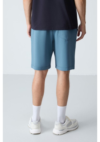 Orman yeşili Pamuklu Kalın Yumuşak Dokulu Standart Fit Basic Erkek Şort - 81275 indirimleri