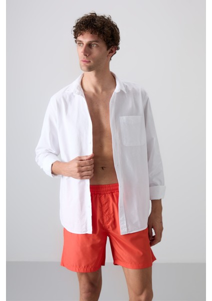 Oranj Hızlı Kuruyan Standart Fit Erkek Deniz Şortu - 81237 modelleri