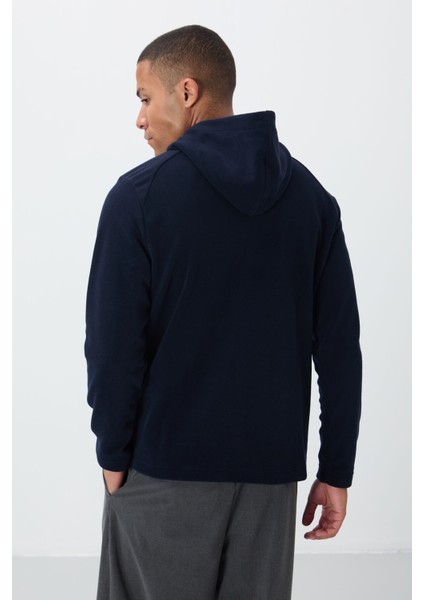 Connell Lacivert Rahat Kalıp Polar Erkek Sweatshirt - 88313 indirimleri