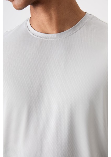 Taş Polyester Nefes Alan Dokulu İnce Esnek Standart Fit Erkek Performans T-Shirt - 88388 modelleri