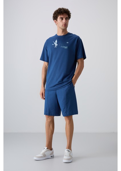 Parlament Pamuklu Kalın Yumuşak Dokulu Oversize Fit Baskılı Erkek T-Shirt - 88344 fiyatları