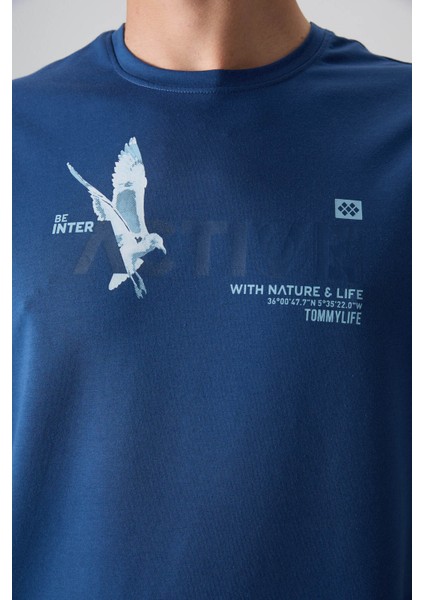 Parlament Pamuklu Kalın Yumuşak Dokulu Oversize Fit Baskılı Erkek T-Shirt - 88344 modelleri