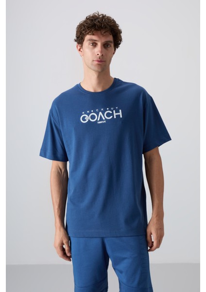 Parlament Pamuklu Kalın Yumuşak Dokulu Oversize Fit Baskılı Erkek T-Shirt - 88329