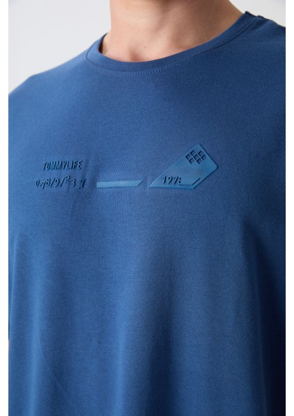 Parlament Pamuklu Kalın Yumuşak Dokulu Oversize Fit Baskılı Erkek T-Shirt - 88330 modelleri