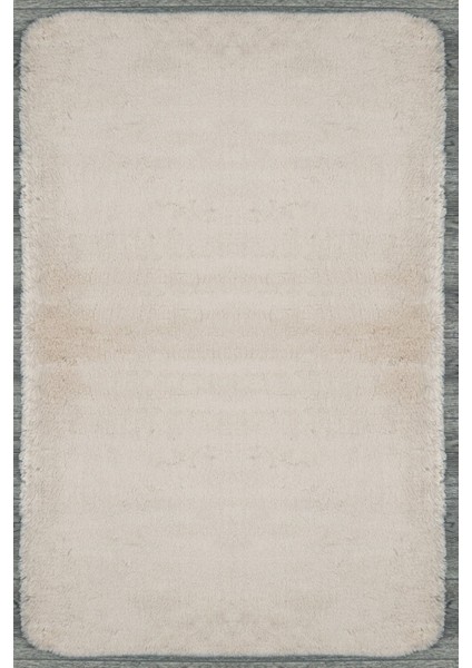 Sandra Düz Bej Polyester Daire Modern Desenli Akrilik Hav Vermeyen Leke Tutmayan Kolay Temizlenen Yumuşak Makine Salon Yolluk Mutfak Halı