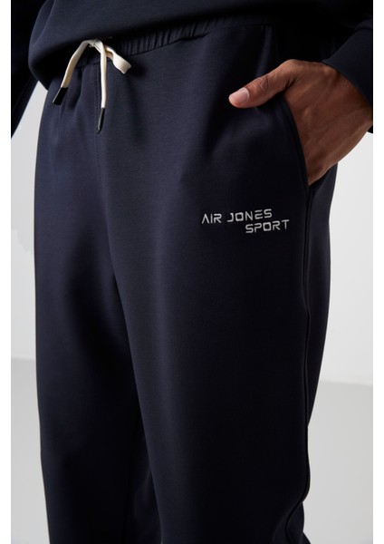 Lacivert Pamuklu Kalın Yumuşak Dokulu Comfort Fit Nakışlı Erkek Eşofman Takım - 85254 indirimleri