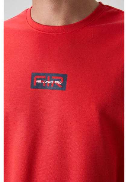 Fiesta Pamuklu Kalın Yüzeyi Dokulu Oversize Fit Baskılı Erkek T-Shirt - 88367 modelleri