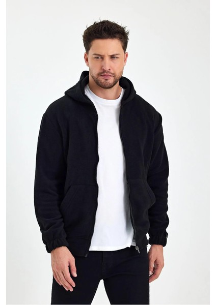 Erkek Fermuarlı Kolu Lastikli Sweat