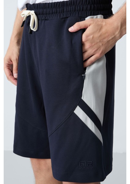 Lacivert Pamuklu Kalın Yumuşak Dokulu Standart Fit Basic Erkek Şort - 81281 modelleri