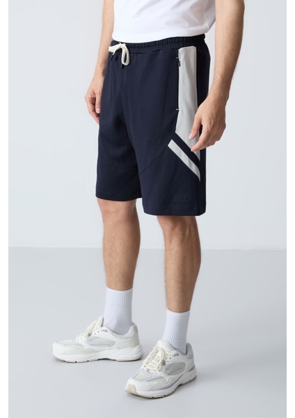 Lacivert Pamuklu Kalın Yumuşak Dokulu Standart Fit Basic Erkek Şort - 81281 fırsatları