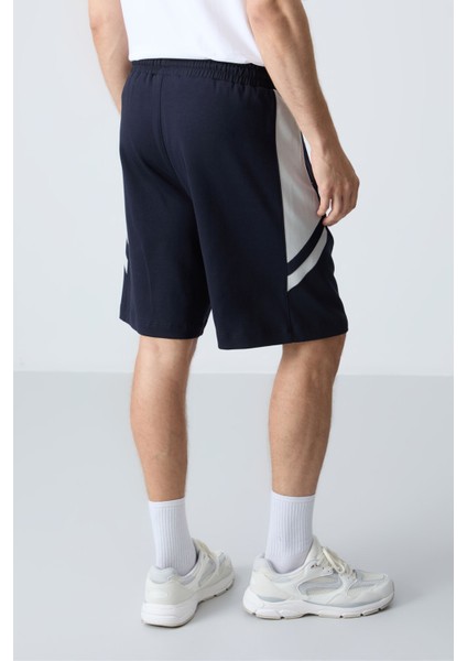 Lacivert Pamuklu Kalın Yumuşak Dokulu Standart Fit Basic Erkek Şort - 81281 indirimleri