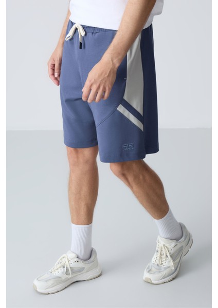 Petrol Pamuklu Kalın Yumuşak Dokulu Standart Fit Basic Erkek Şort - 81281 fırsatları