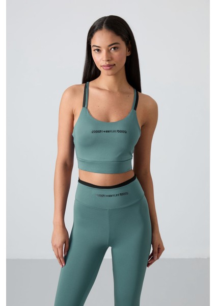 Mint Yeşili Esnek Standart Fit Performans Kadın Tayt Takım - 95333 fırsatları