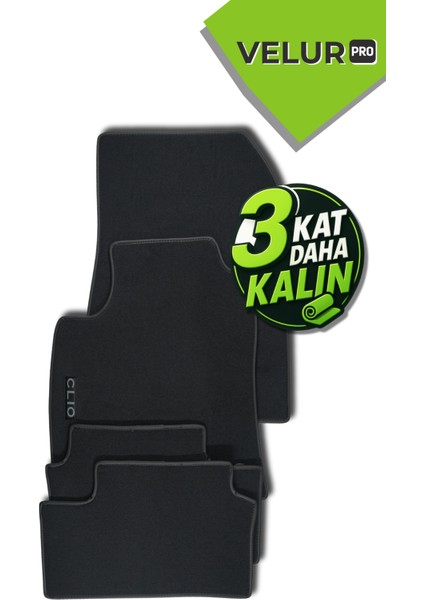 Velurpro Clio 5 2019 Sonrası Araca Özel Halı Paspas Araba Halısı Oto Paspas