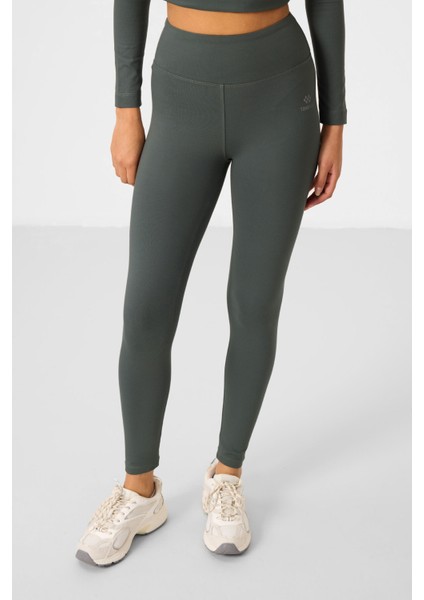 Çağla Yüksek Bel Uzun Kollu Slim Fit Crop Top Kadın Tayt Takım - 95286 fırsatları